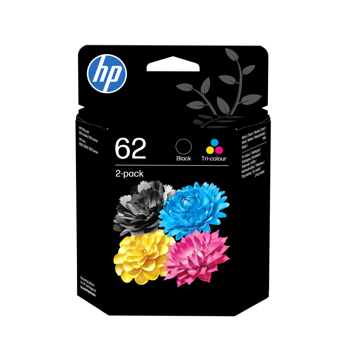 Ink Cartridge - No 62 - CMYK Combo - 2-Pack - Blister