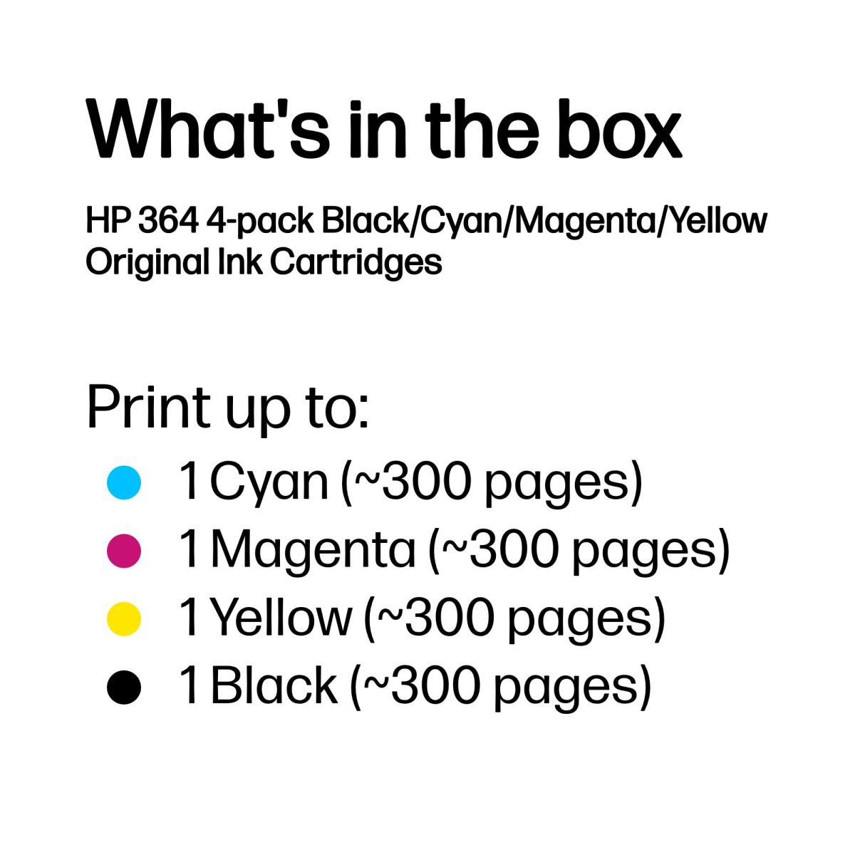 Ink Cartridge - No 364 - CMYK Combo - 4 Pack - Blister
