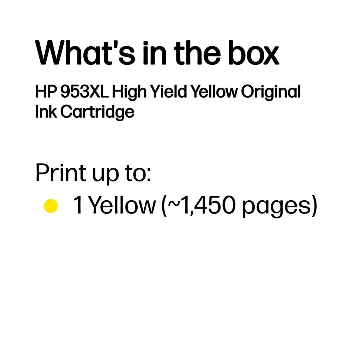 Ink Cartridge - No 953XL - 1.6k Pages - Yellow