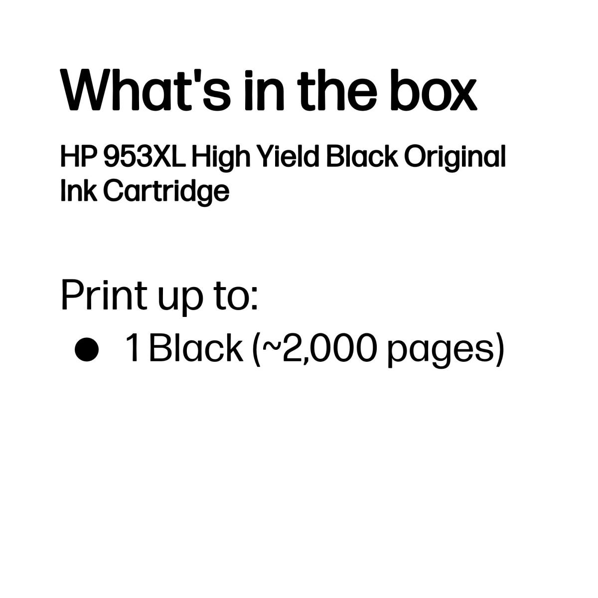 Ink Cartridge - No 953xl - 2k Pages - Black - Blister