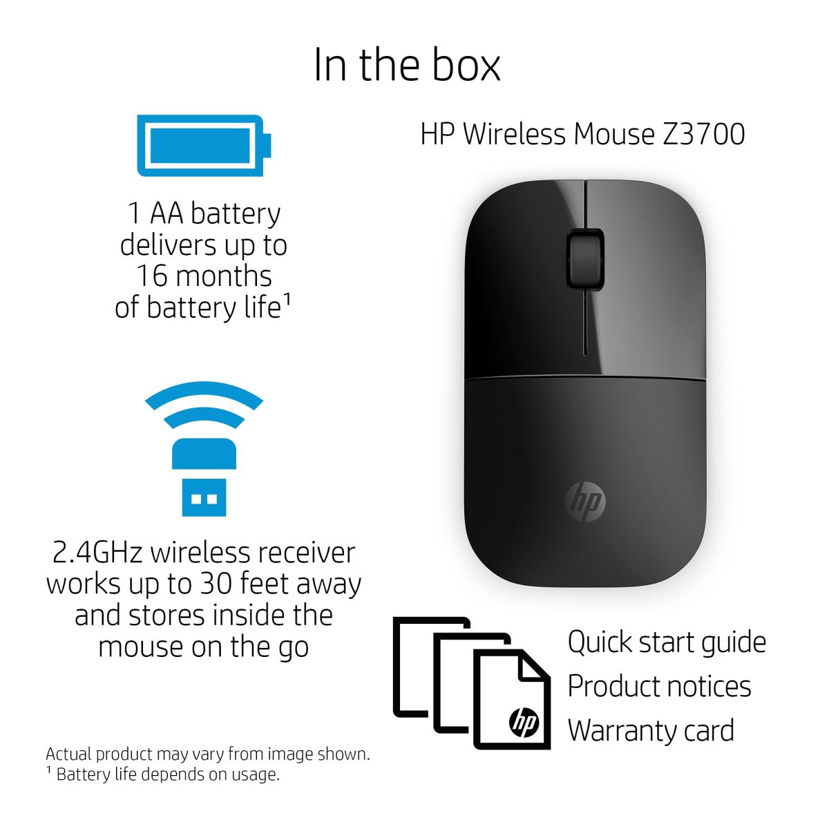 Wireless Mouse - Z3700 - Black