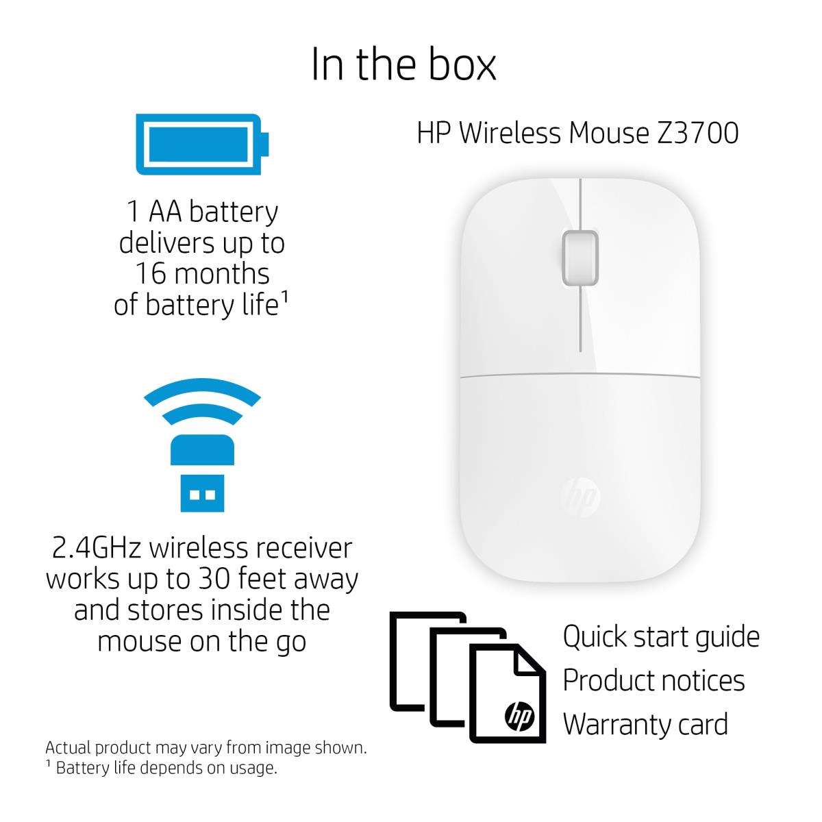 Wireless Mouse - Z3700 - White