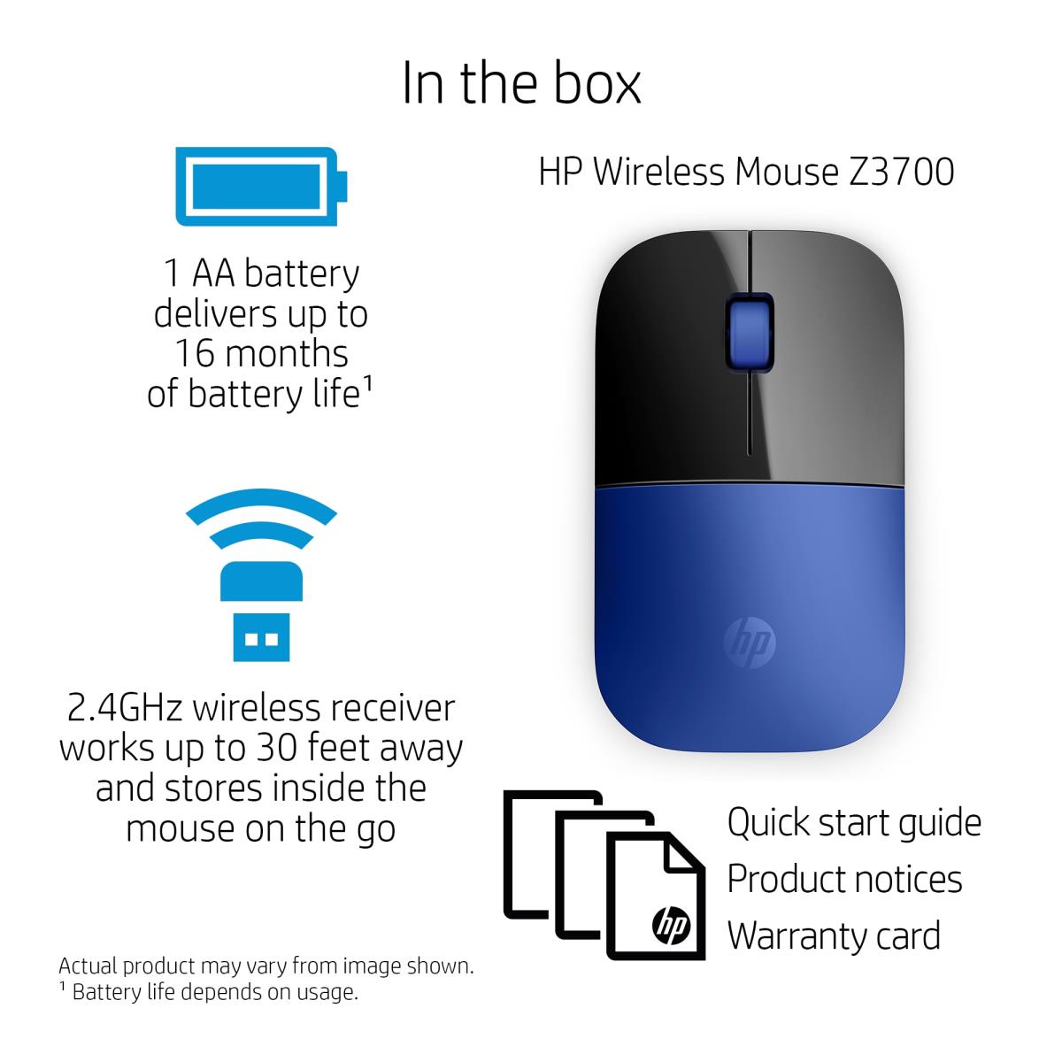Wireless Mouse - Z3700 - Blue