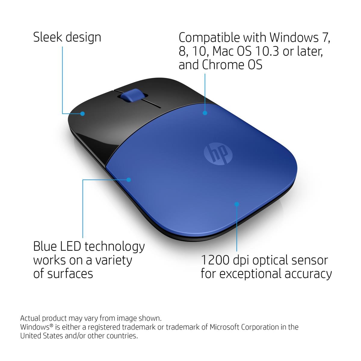 Wireless Mouse - Z3700 - Blue