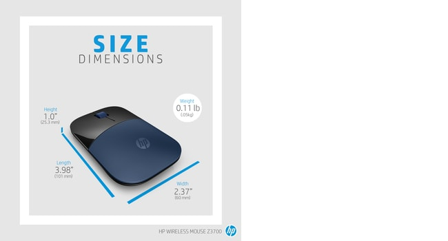 Wireless Mouse - Z3700 - Blue