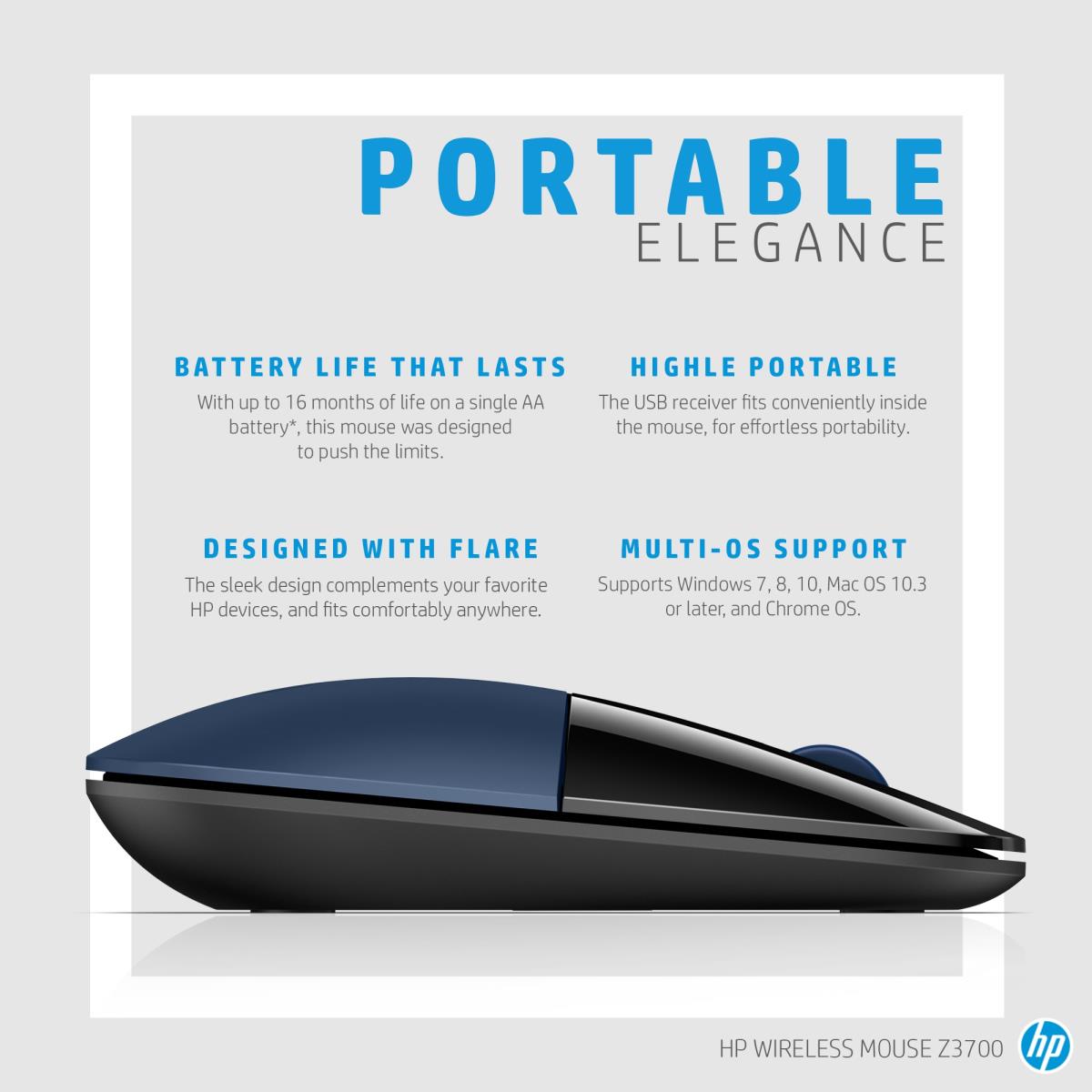 Wireless Mouse - Z3700 - Blue