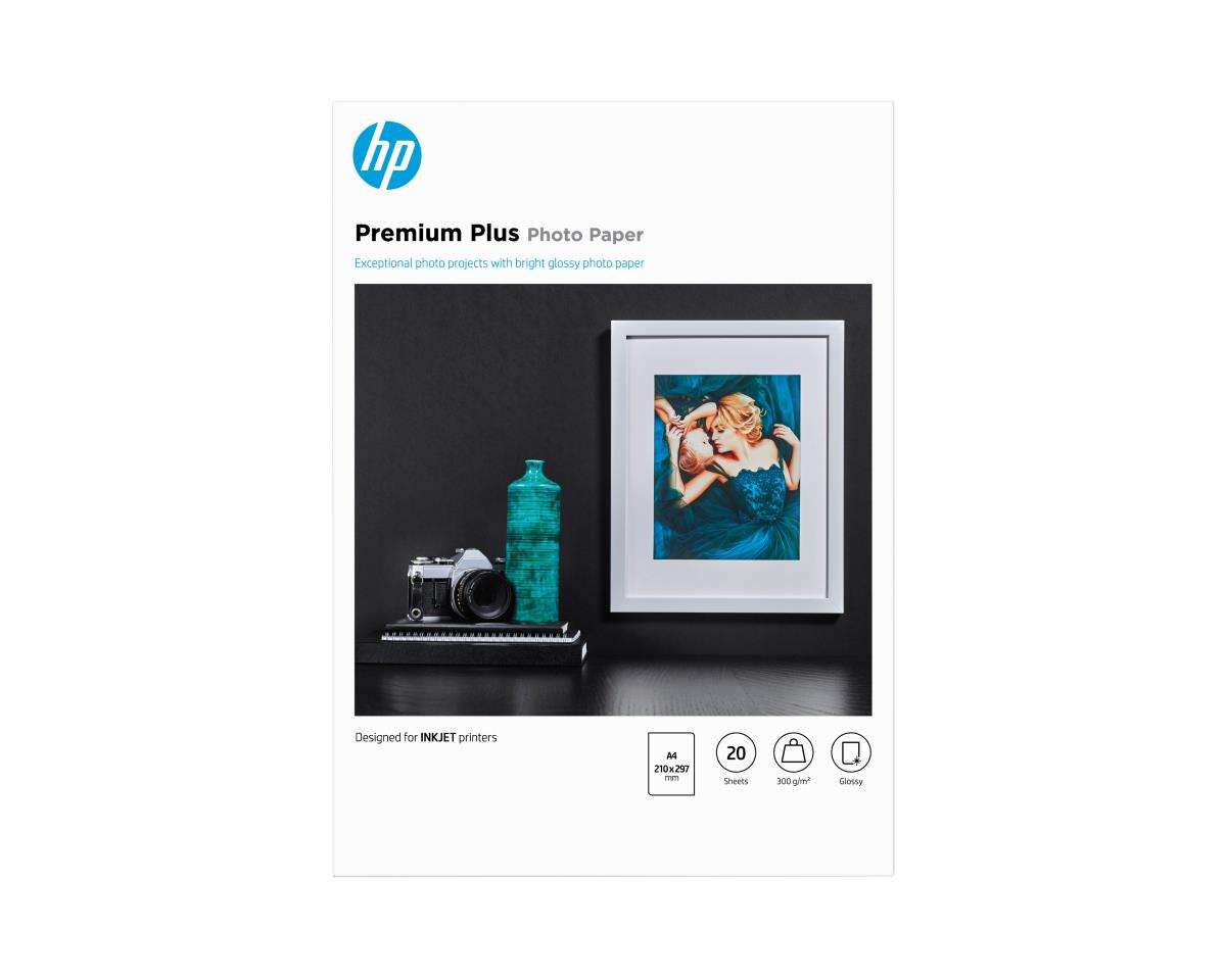 Premium Plus Glossy Photo Paper-20 sht/A4/210 x 297 mm (CR672A)