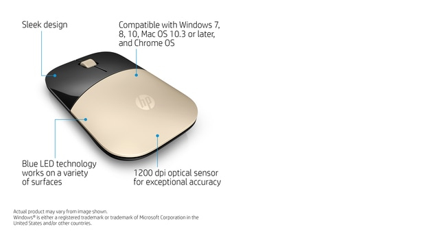 Wireless Mouse - Z3700 - Gold