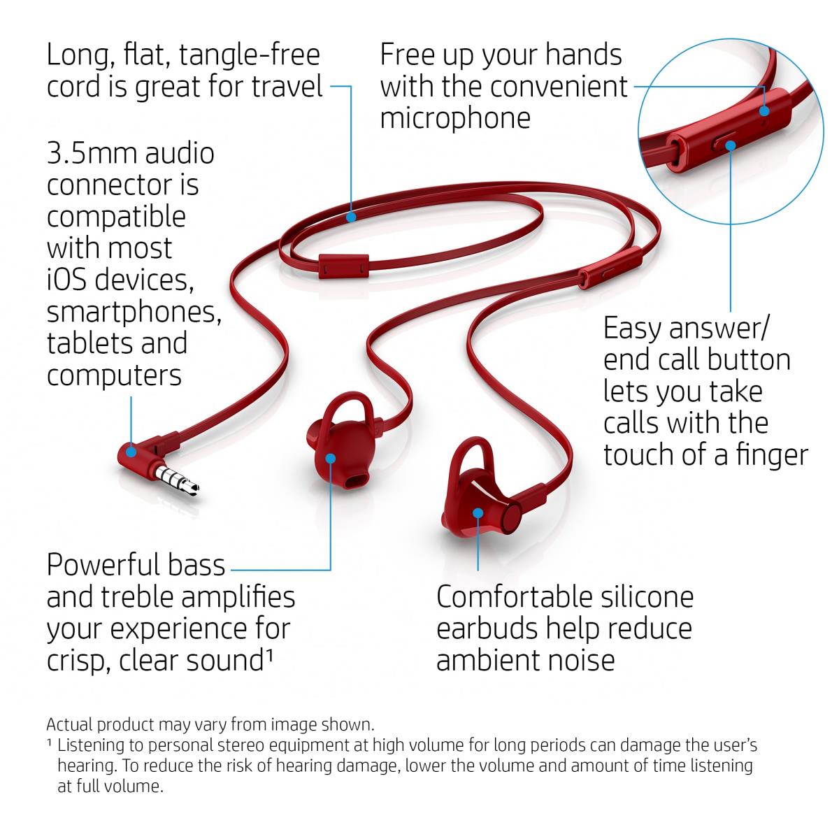 Headset 150 Earbuds - Stereo - 3.5mm - Black