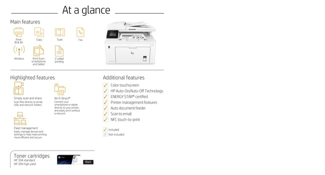 LaserJet Pro M227fdw - Multifunction Printer - Laser - A4 - USB / Ethernet / Wi-Fi