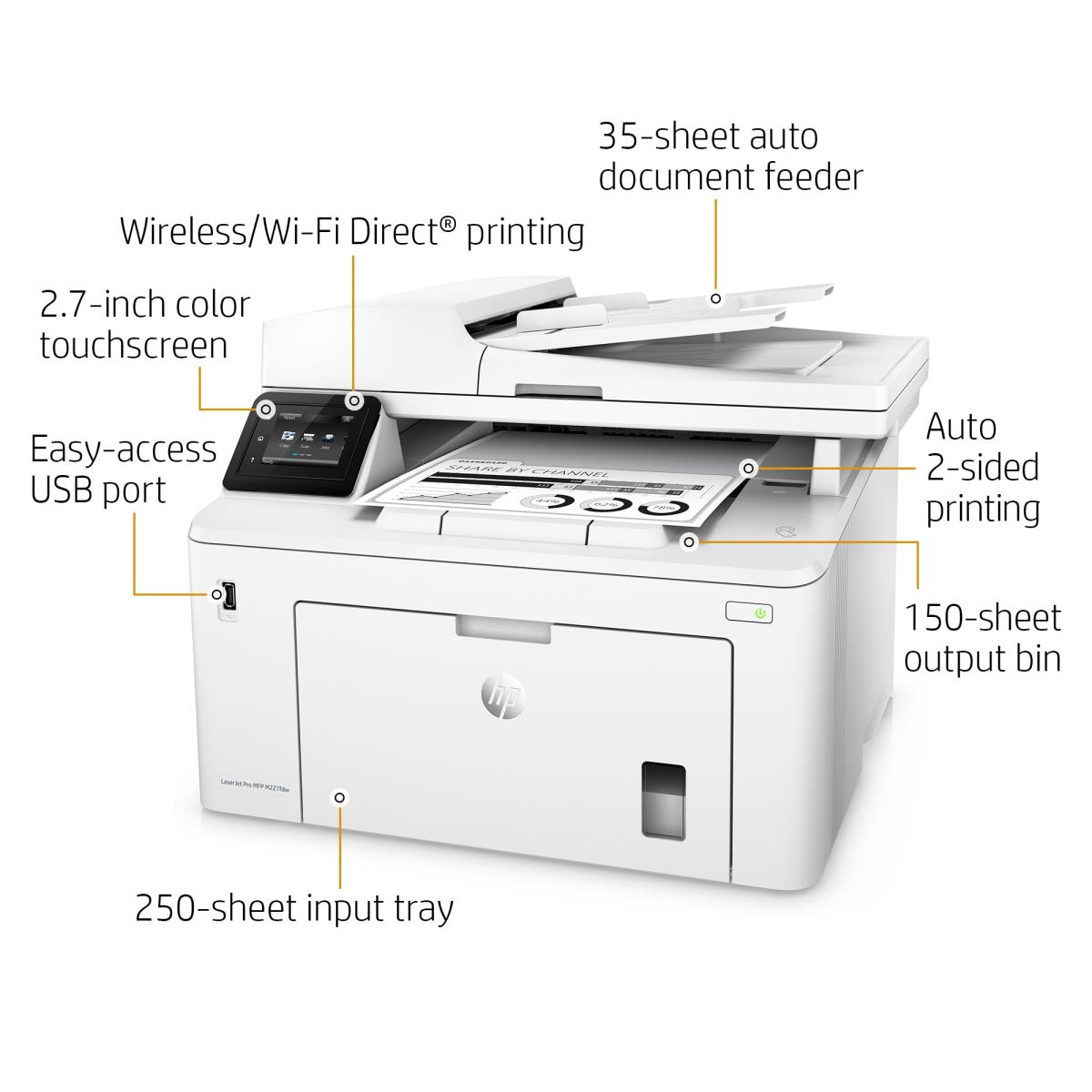 LaserJet Pro M227fdw - Multifunction Printer - Laser - A4 - USB / Ethernet / Wi-Fi