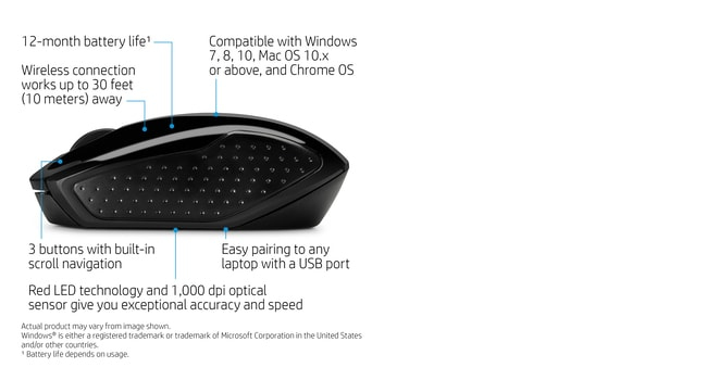 Wireless Mouse - 200 - Black