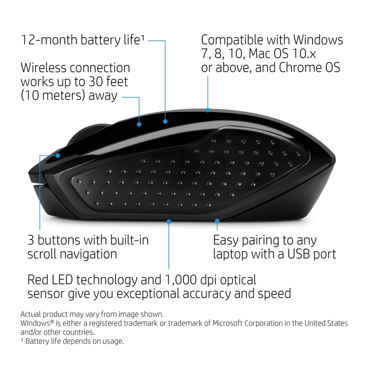Wireless Mouse - 200 - Black