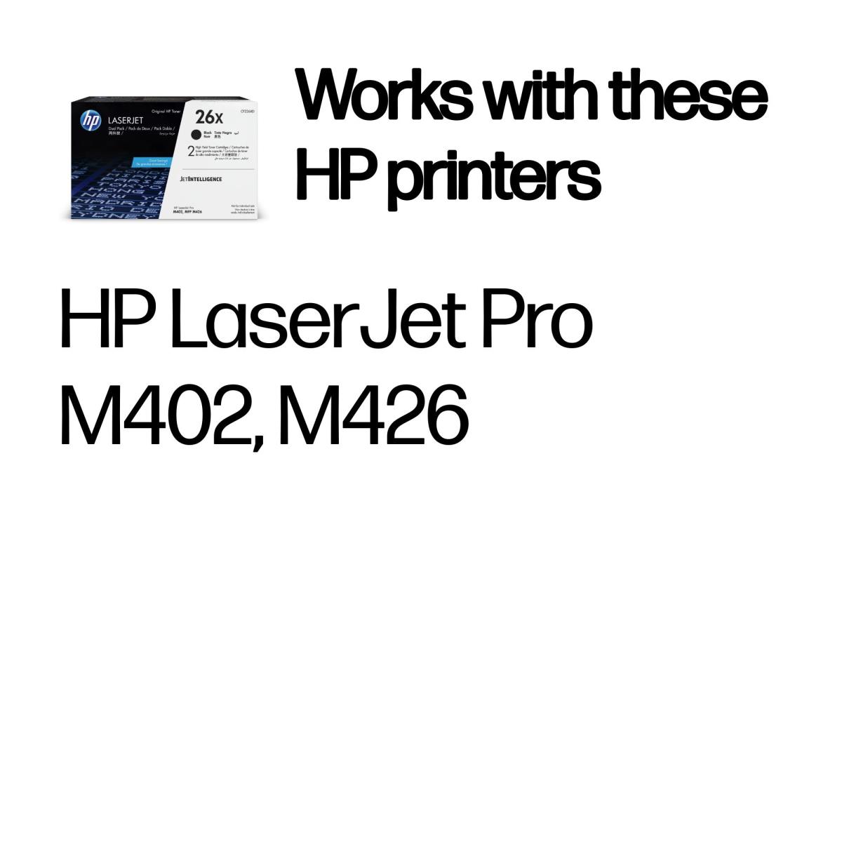 Toner Cartridge - No 26X - 9k Pages - Black - Dual Pack