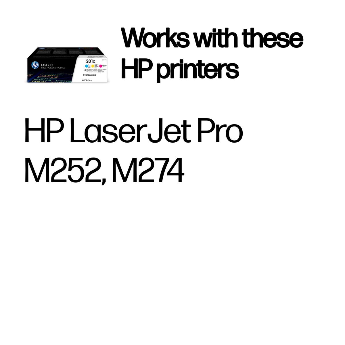 Toner Cartridge - No 201X - CMY - Triple Pack