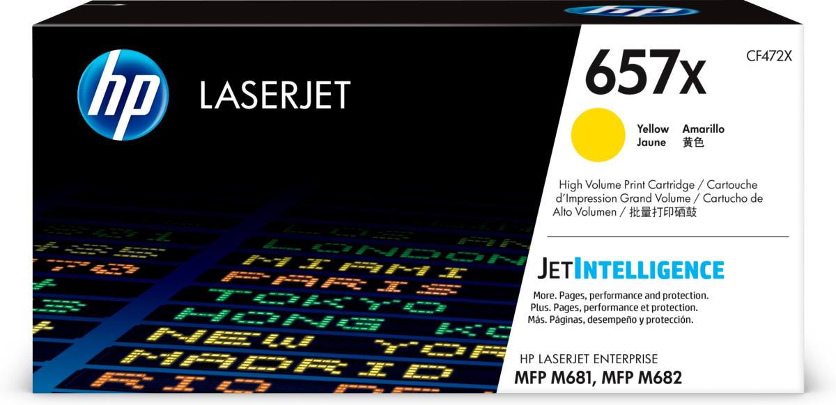 Toner Cartridge - No 657X - High Yield - 23k Pages - Yellow