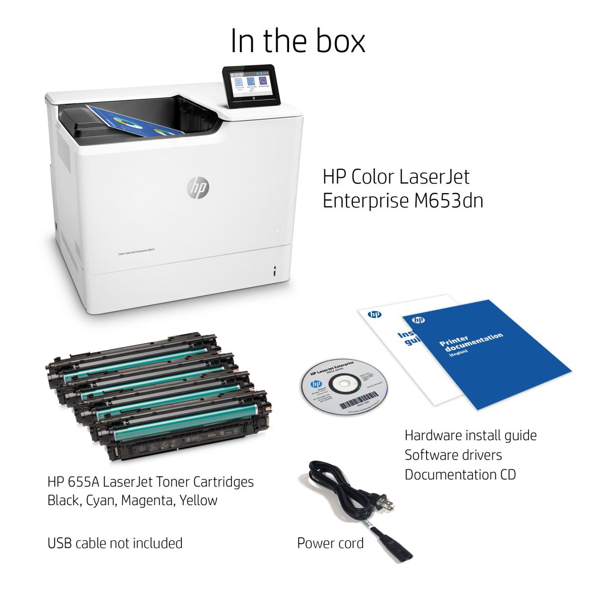 LaserJet Enterprise M653dn - Color Printer - Laser - A4 - USB / Ethernet