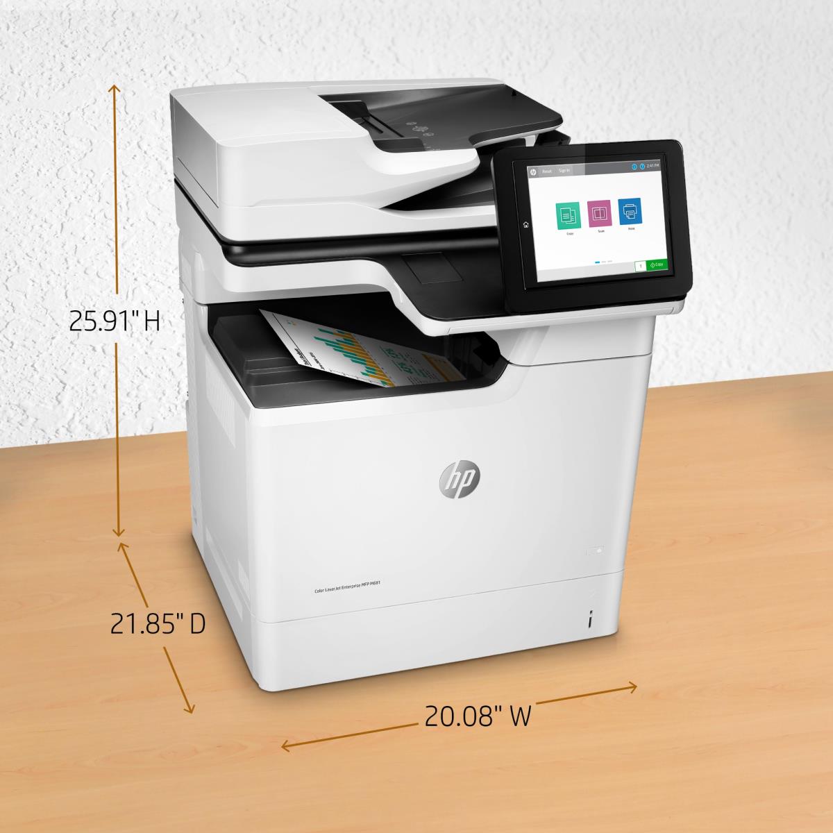 LaserJet Enterprise M681dh - Color Multifunction Printer - Laser - A4 - USB / Ethernet