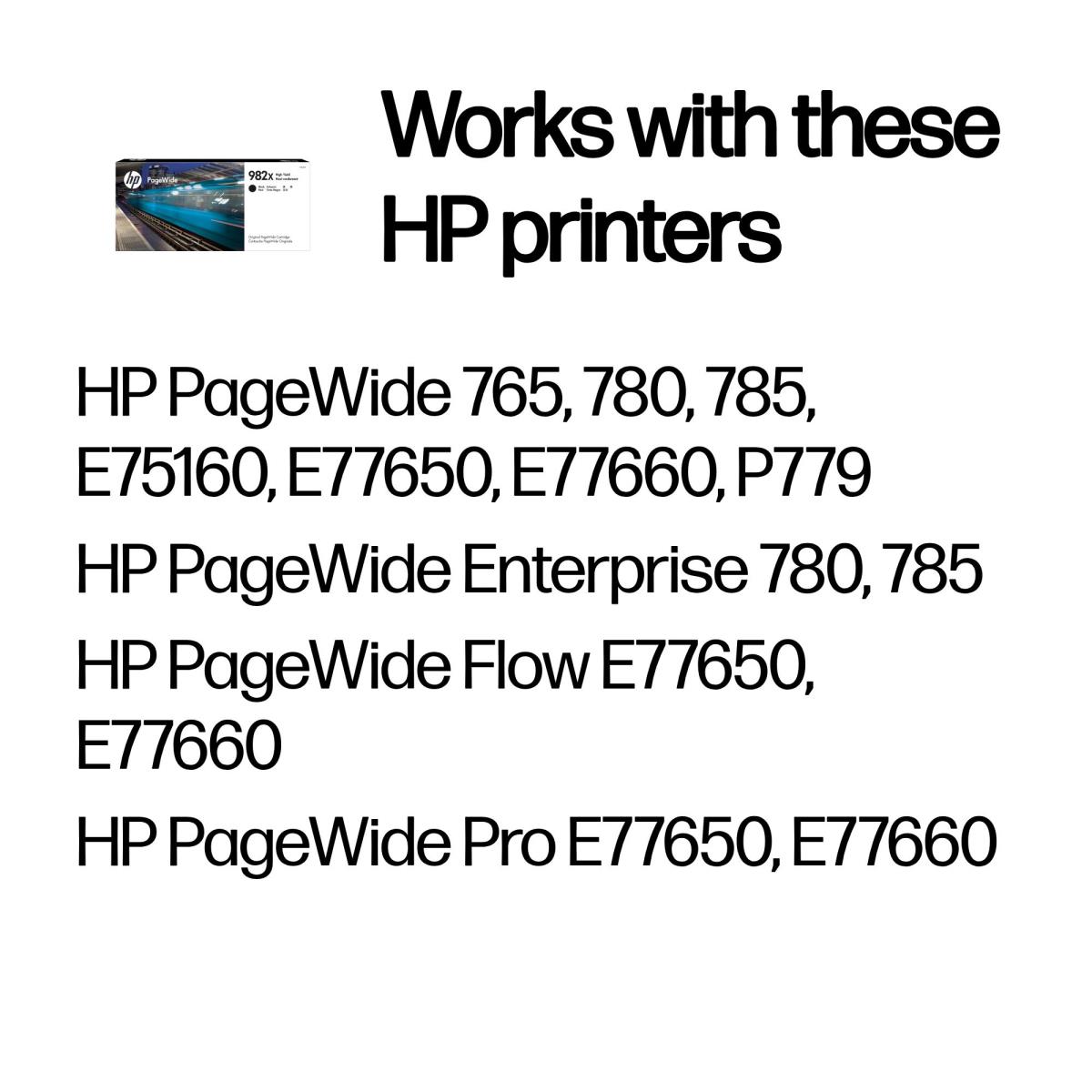 Ink Cartridge - No 982X PageWide - High Yield -20k Pages - Black