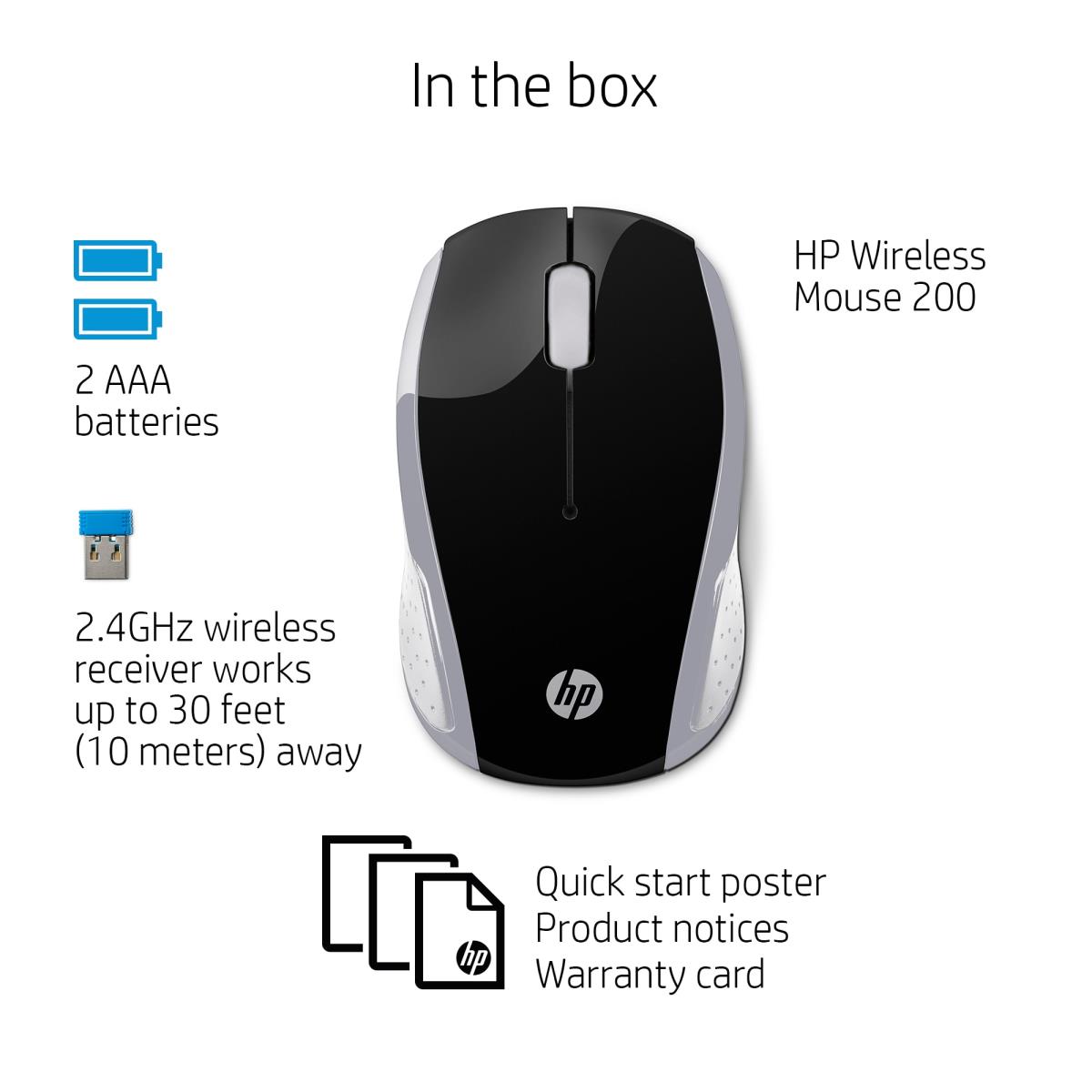 Wireless Mouse - 200 - Pike Silver