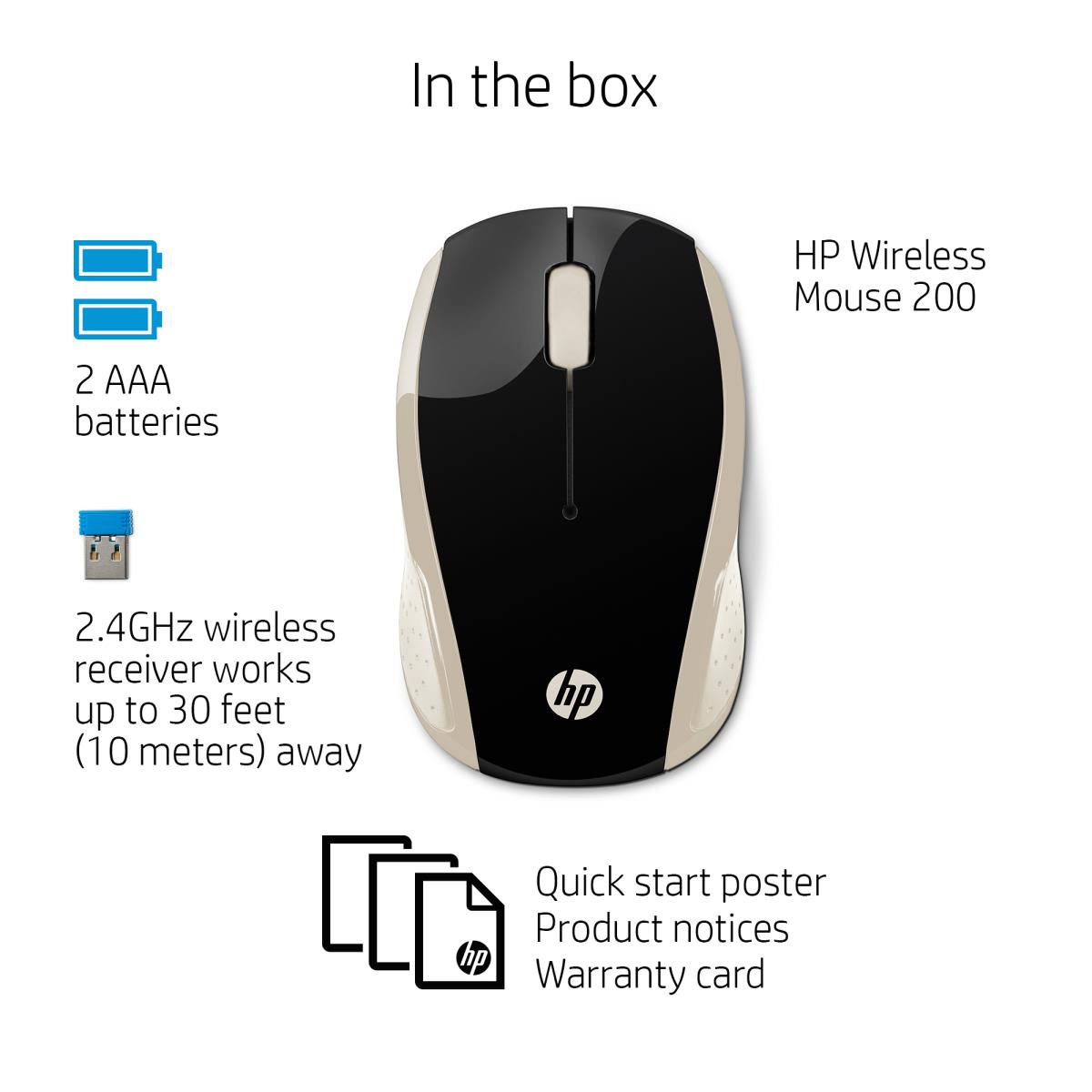 Wireless Mouse - 200 - Silk Gold