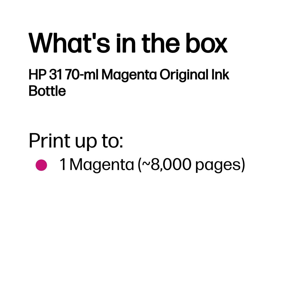 31 Magenta Original Ink Bottle