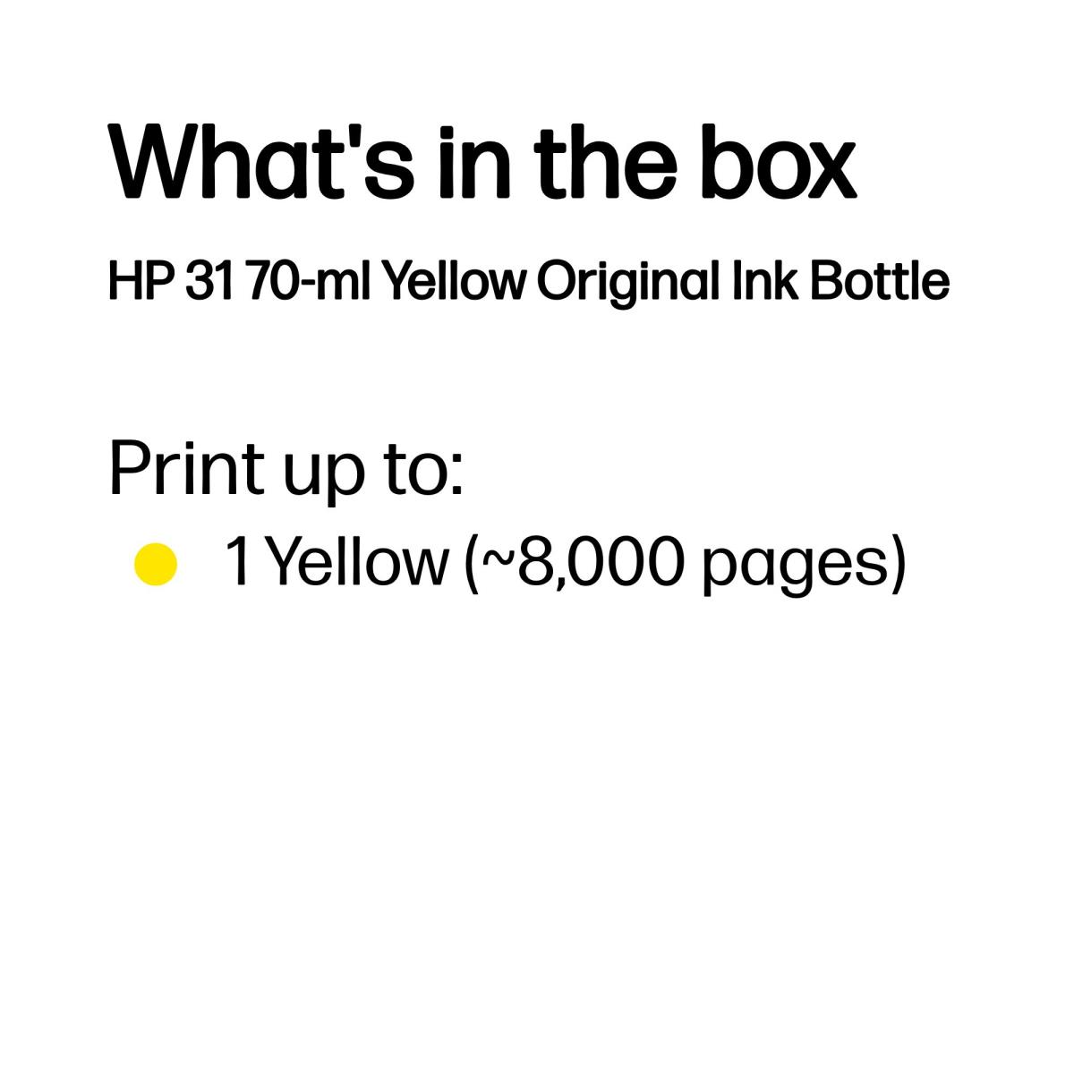 31 Yellow Original Ink Bottle