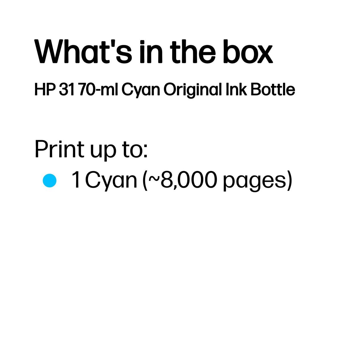 31 Cyan Original Ink Bottle