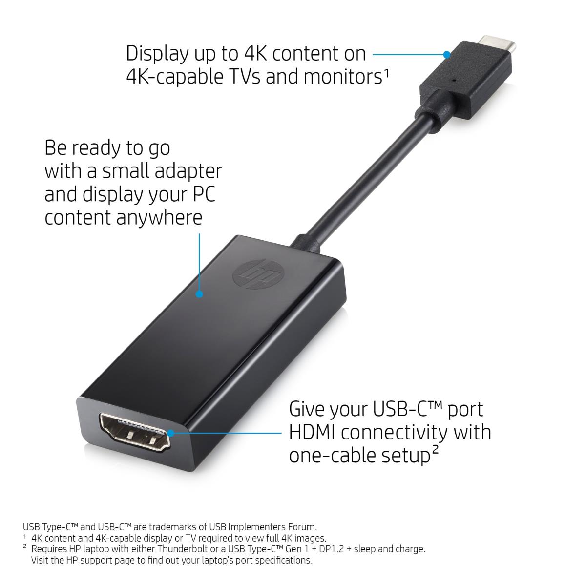 Pavilion USB-C to HDMI 2.0 Adapter (2PC54AA)