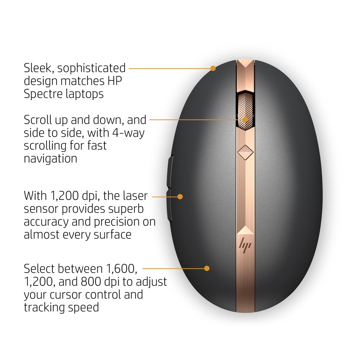 Wireless Rechargeable Mouse - Spectre 700 - Silver
