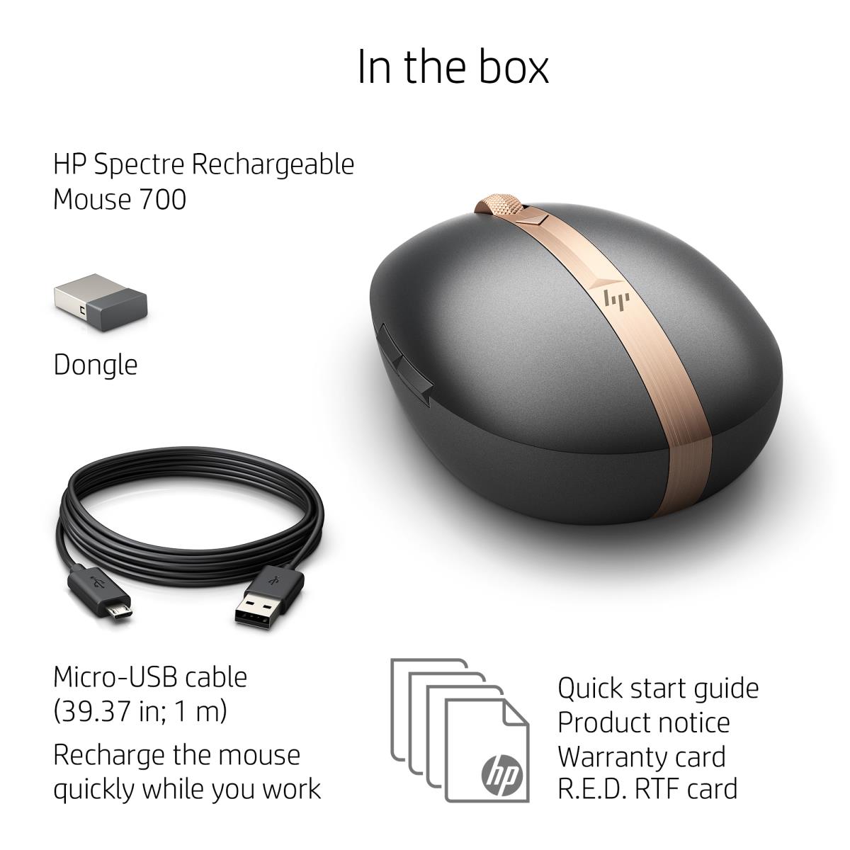 Wireless Rechargeable Mouse - Spectre 700 - Silver