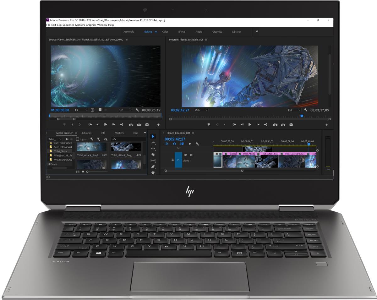 ZBook Studio x360 G5 - 15.6in - E2176M - 32GB RAM - 512GB SSD - P1000 4GB - Win10 Pro - Azerty Belgian