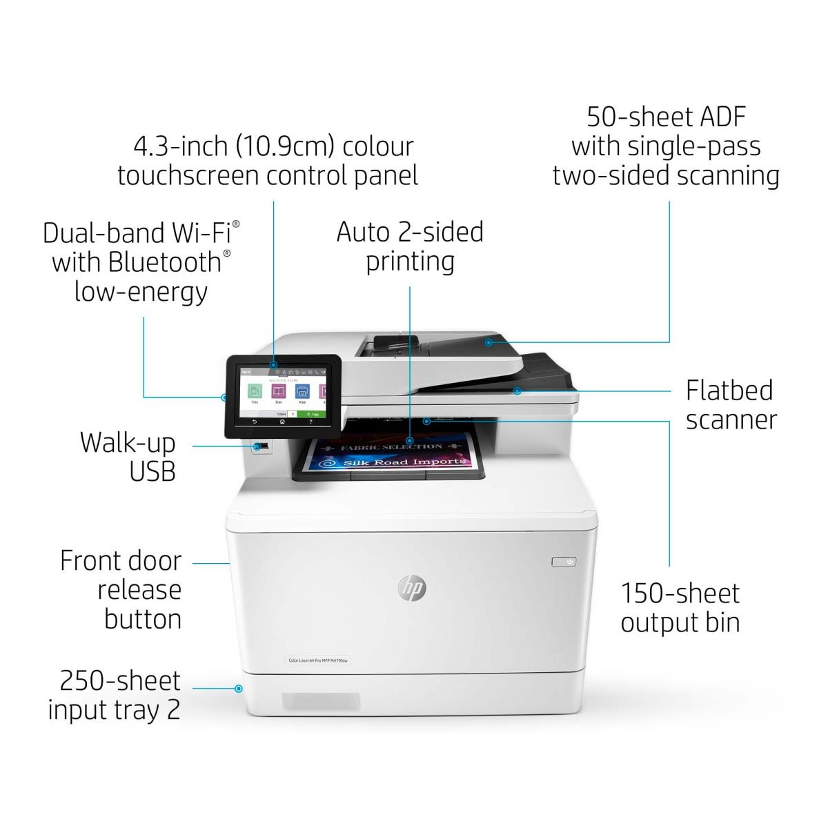 LaserJet Pro M479fdw - Color Multifunction Printer - Laser - A4 - USB / Ethernet /Wi-Fi