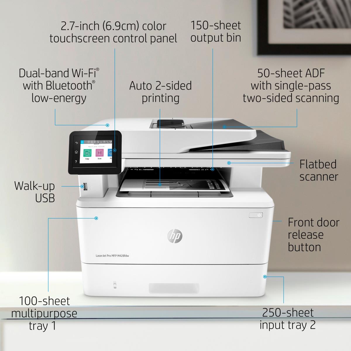 LaserJet Pro M428fdw - Multifunction Printer - Laser - A4 - USB / Ethernet / Wi-Fi
