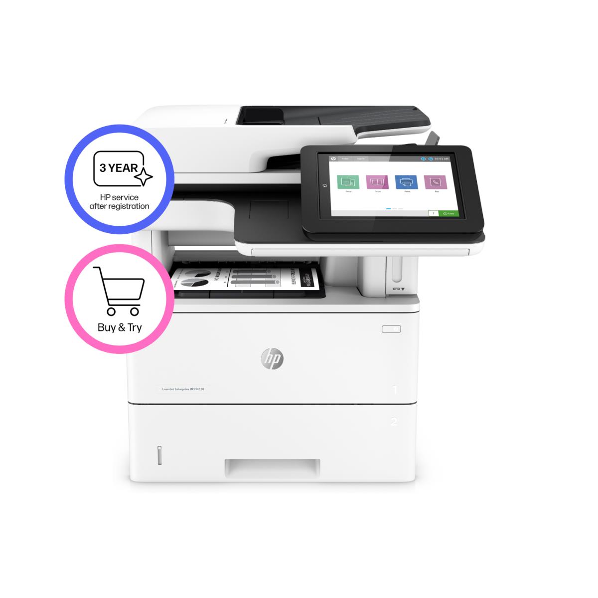 LaserJet Enterprise M528f - Multifunction Printer - Laser - A4 - USB / Ethernet