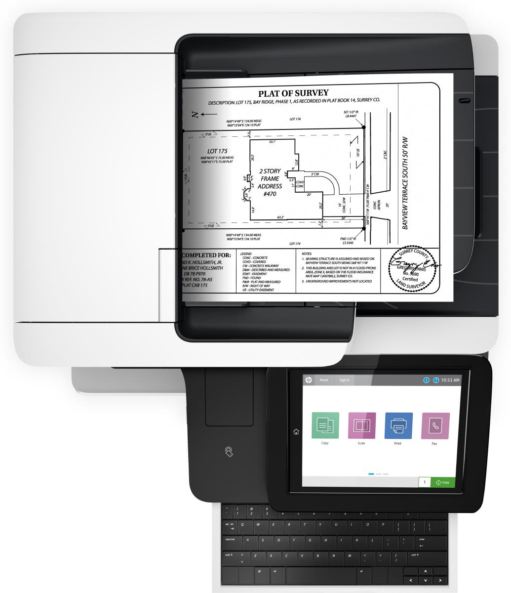 LaserJet Enterprise Flow M528z - Multifunction Printer - Laser - A4 - USB / Ethernet