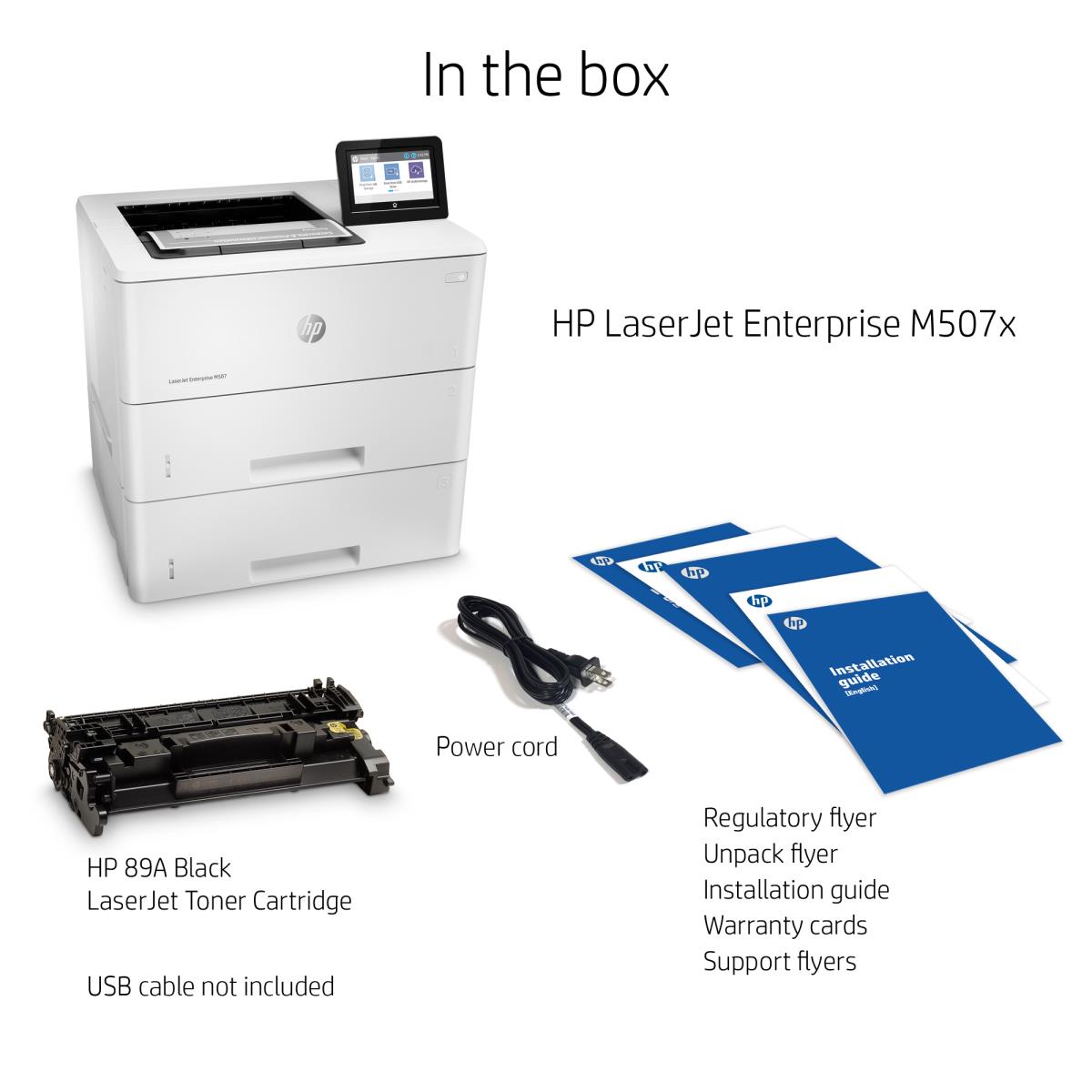 LaserJet Enterprise M507x - Printer - Laser - A4 - USB / Ethernet / Wi-Fi