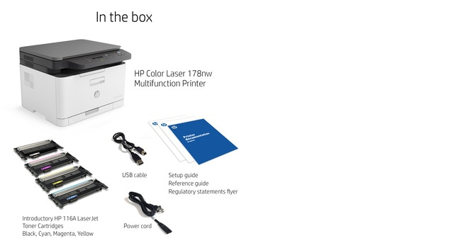 LaserJet Pro 178nw - Color Multifunction Printer - Laser - A4 - USB / Ethernet / Wi-Fi