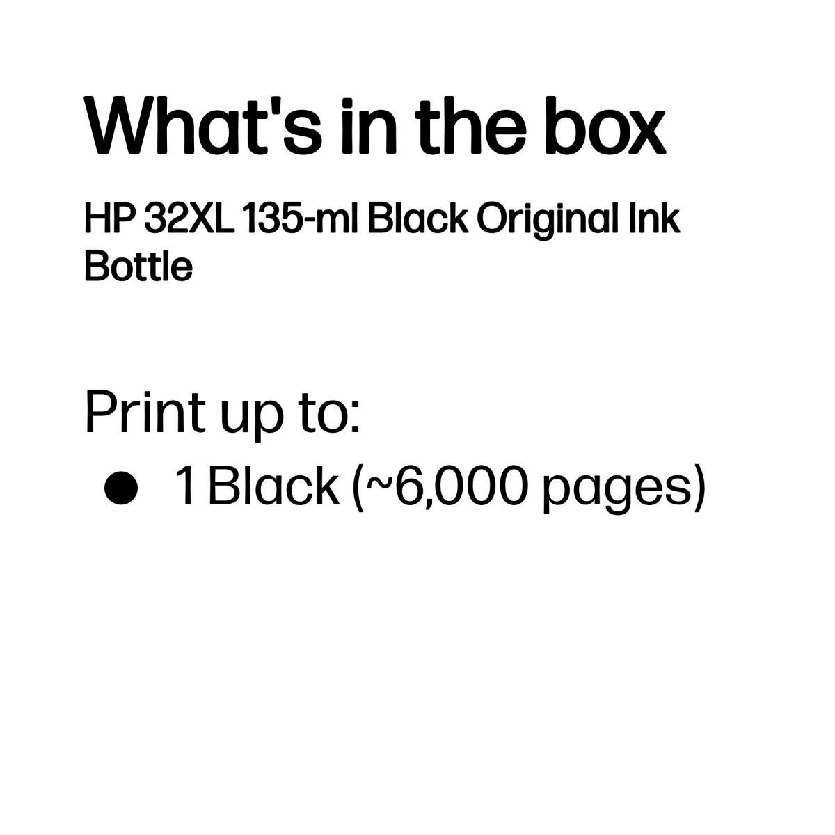 32XL 135-ml Black Original Ink Bottle
