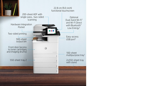 LaserJet Enterprise M776dn - Color Multifunction Printer - Laser - A3 - USB / Ethernet