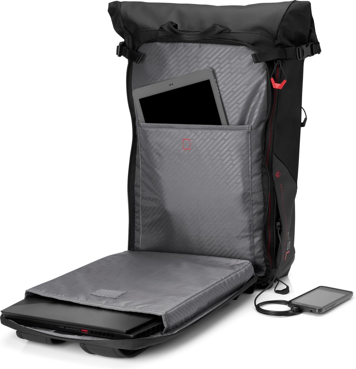 OMEN Transceptor - 15.6in Notebook Rolltop Backpack - Black