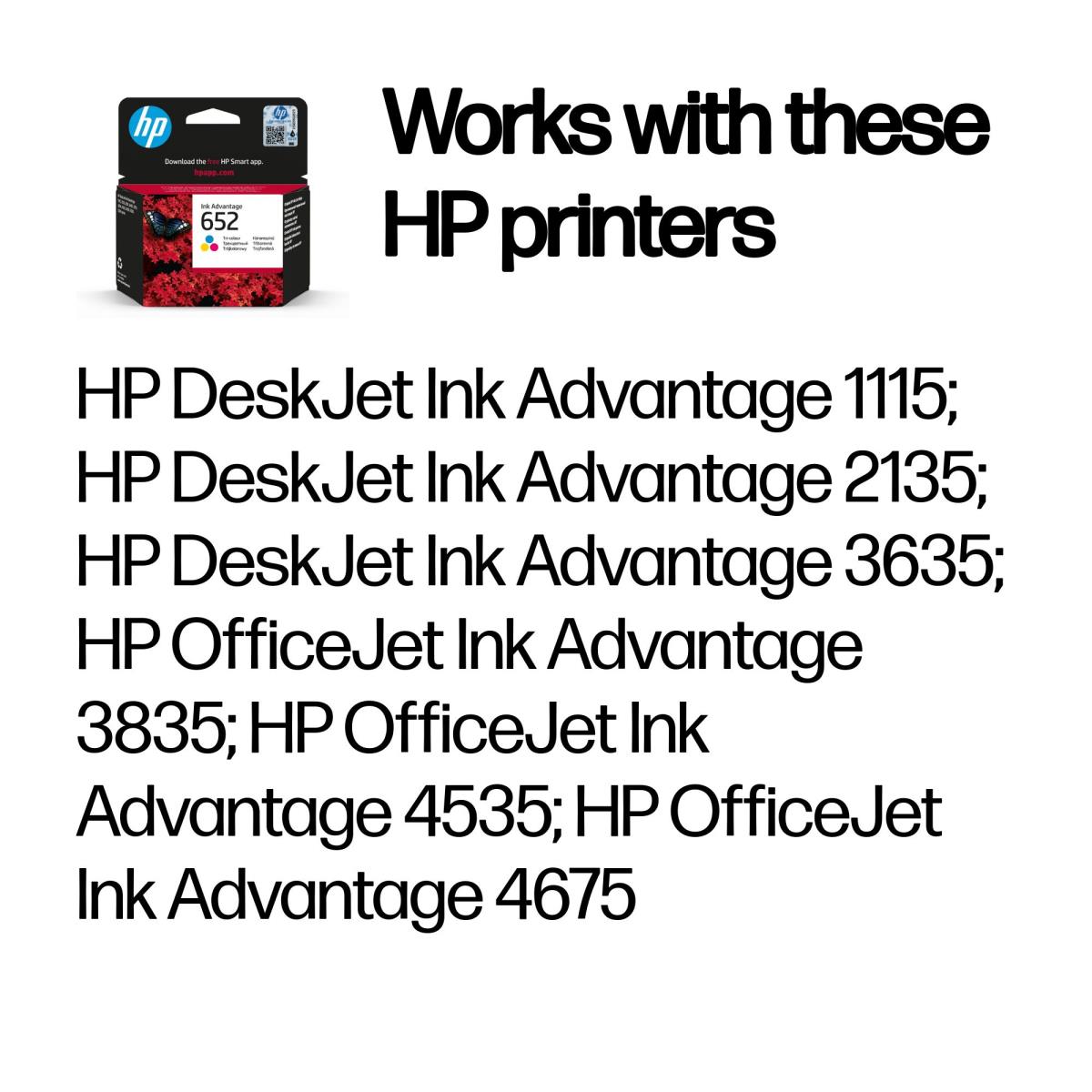 Ink Cartridge - NO 652 - 200 Pages - Tri-color