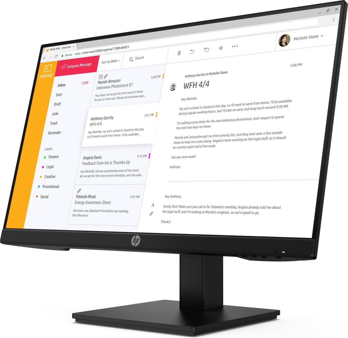 Desktop Monitor - P24h G4 - 24in - 1920x1080 (FHD)