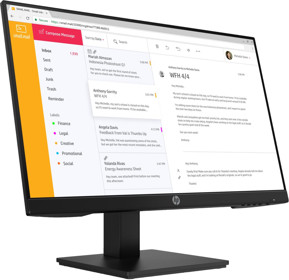 Desktop Monitor - P24h G4 - 24in - 1920x1080 (FHD)