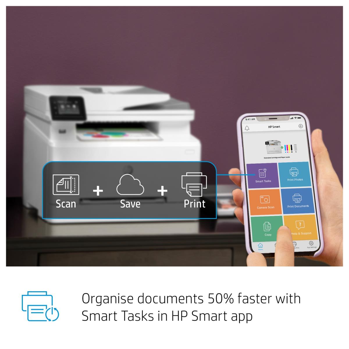LaserJet Pro M282nw - Color Multifunction Printer - Laser - A4 - USB / Ethernet /Wi-Fi