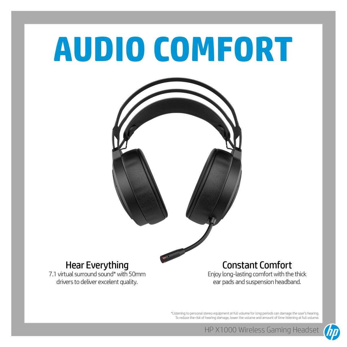 Headset X1000 Gaming - Stereo - Wireless - Black