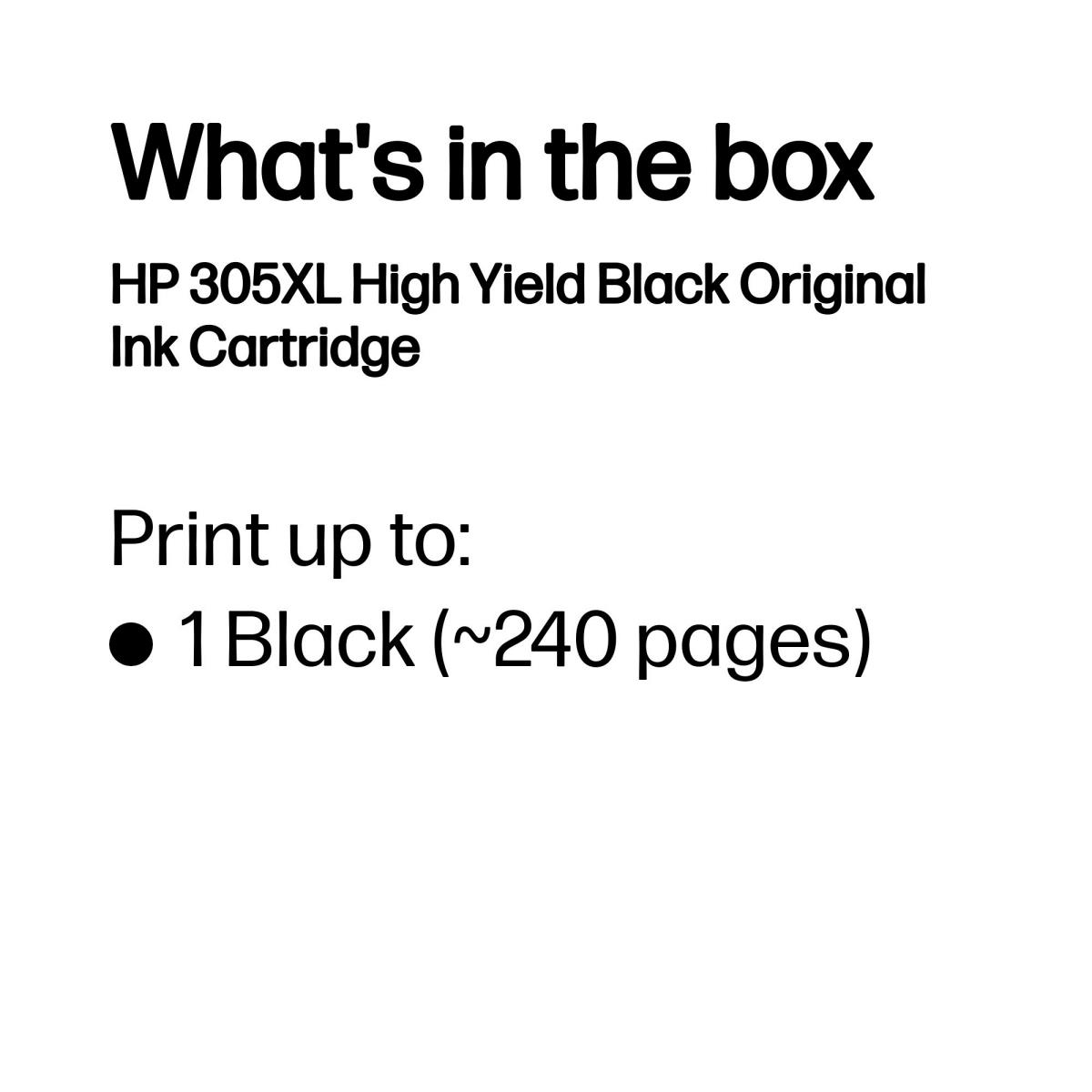 Ink Cartridge - No 305XL - High Yield - Black