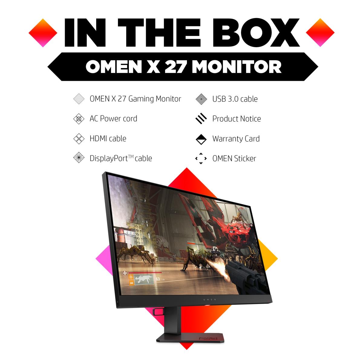 Gaming Monitor - OMEN X 27 - 27in - 2560x1440 (QHD)