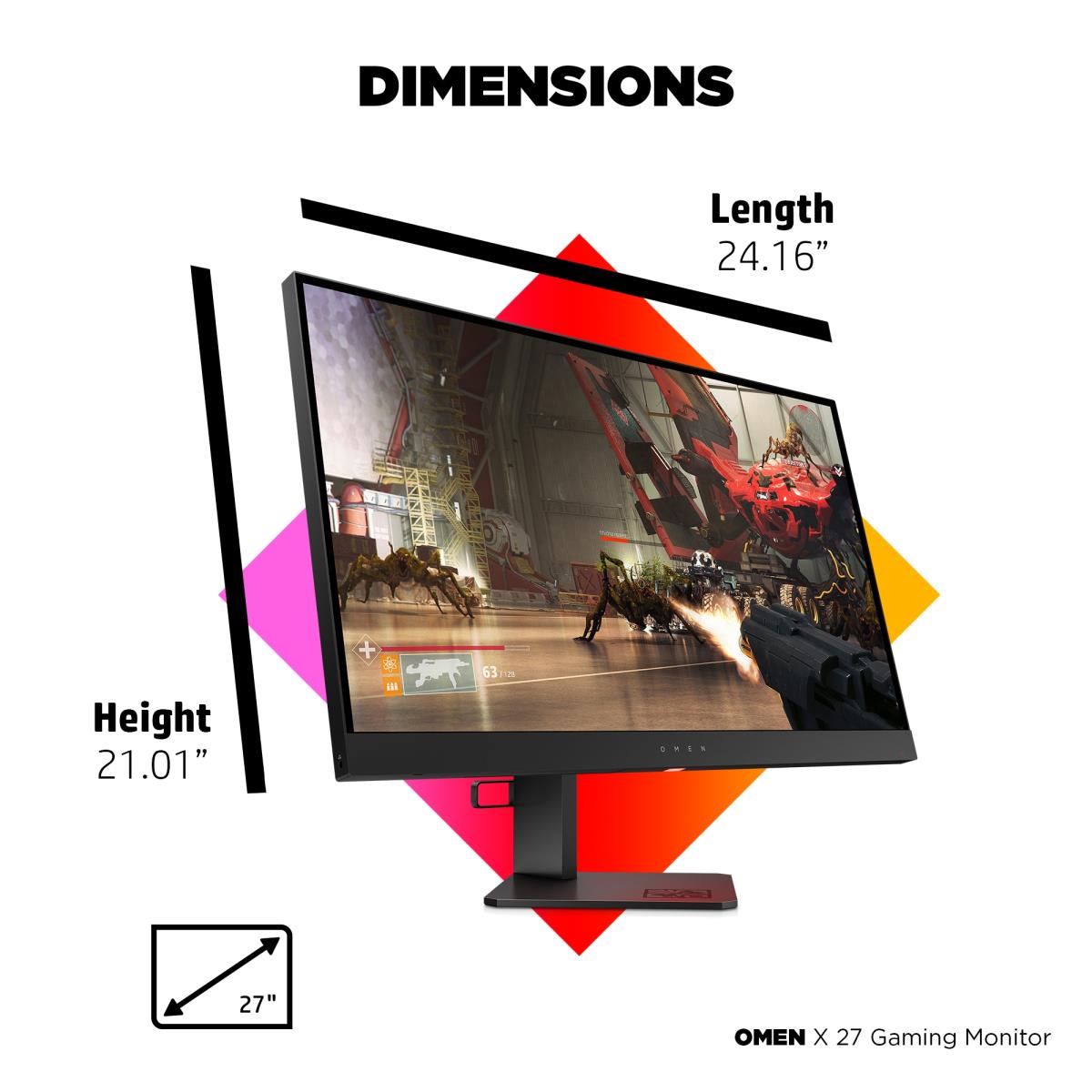 Gaming Monitor - OMEN X 27 - 27in - 2560x1440 (QHD)