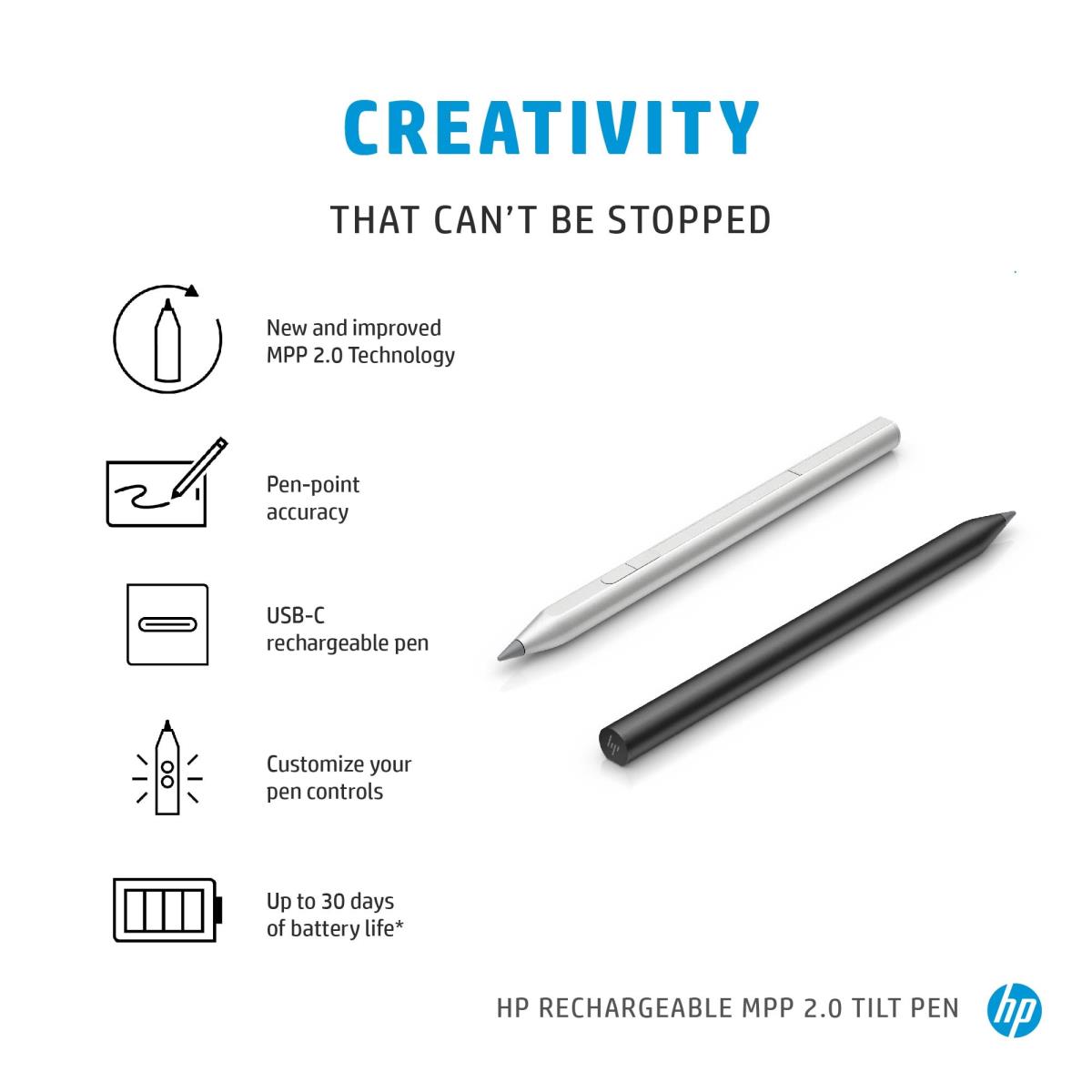 Rechargeable MPP 2.0 Tilt Pen Silver